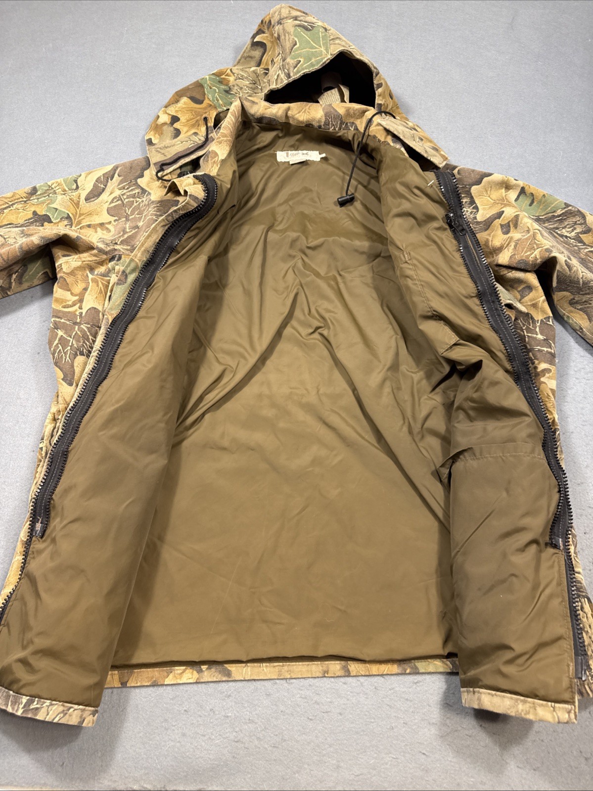 VTG 10X Gore-Tex Rain Hunting Jacket Mens Sz L Large Realtree Camo USA MADE