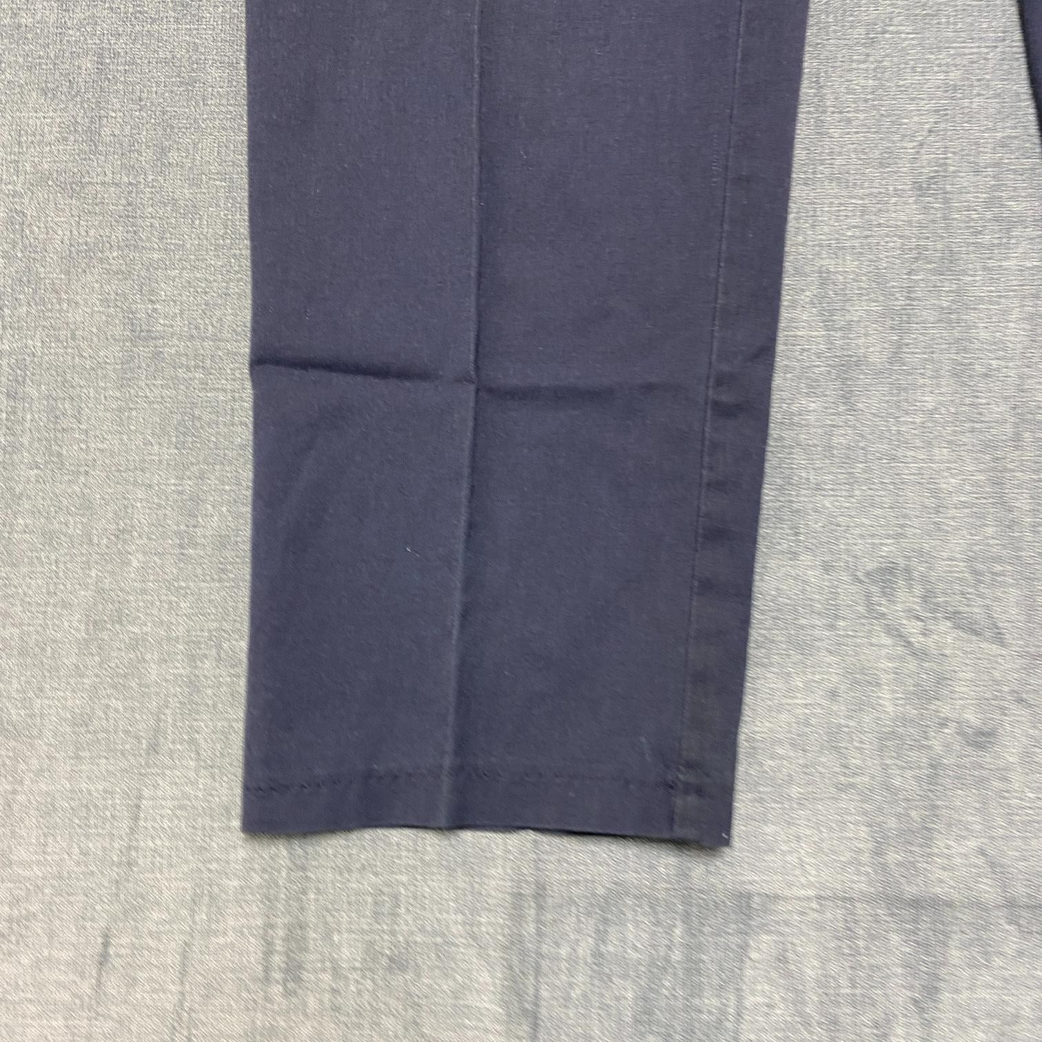 Cintas Comfort Flex Chino Pants Mens 34 Blue Mid Rise Relaxed Fit Straight Leg