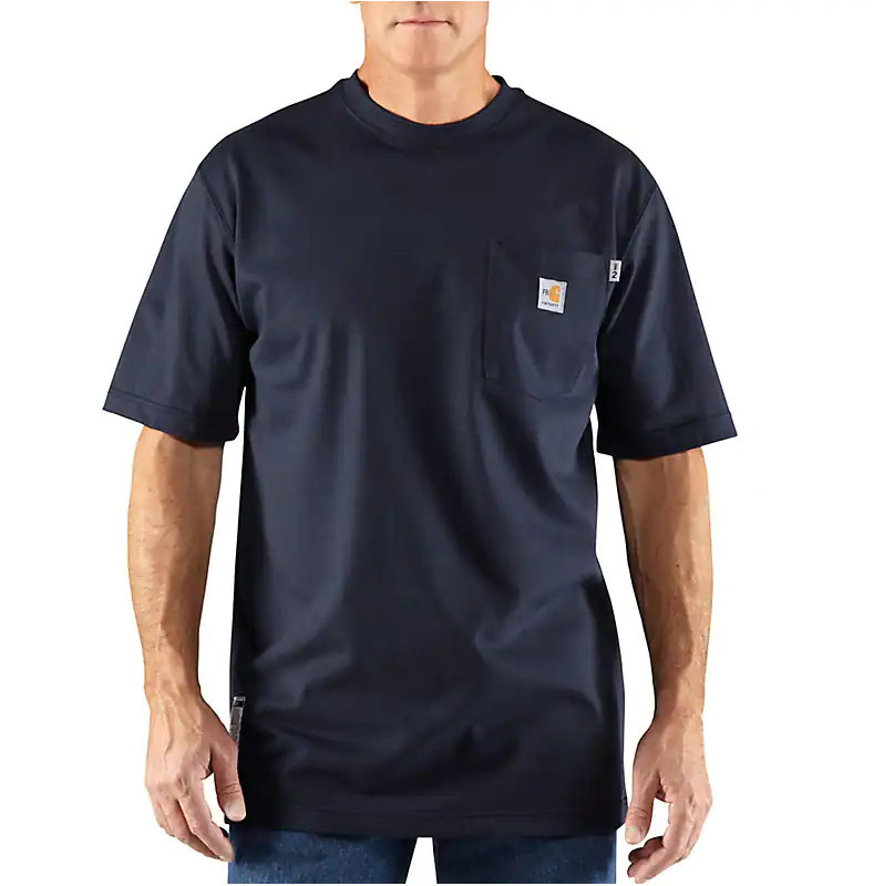 CARHARTT FR FLAME RESISTANT FORCE S/S RELAXED FIT DARK NAVY T-SHIRT SIZE LARGE