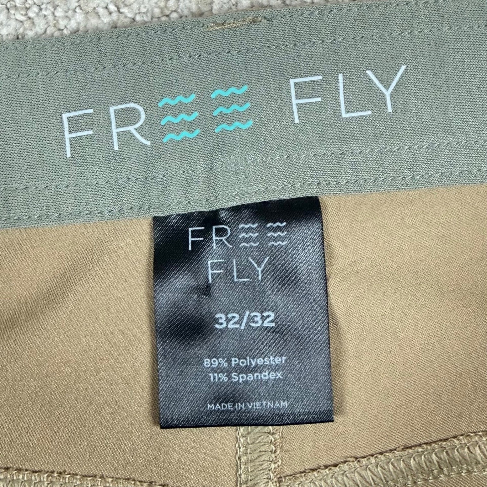 Free Fly Men 32×32 Beige Tech Performance Stretch Outdoor Pants *Read