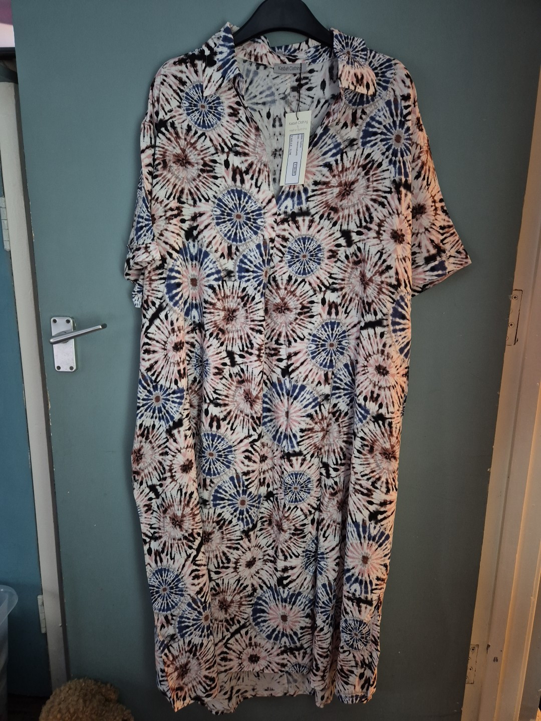 BNWT Kasbah Size S/M Small Medium Multicolour Short Sleeve Shirt Dress (325/148)