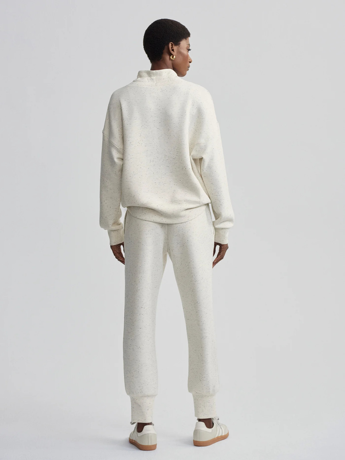 NWT Women’s Varley Ivory Marl Fleck Oakdale Sweat Top, VAR01897 – $128 NEW!