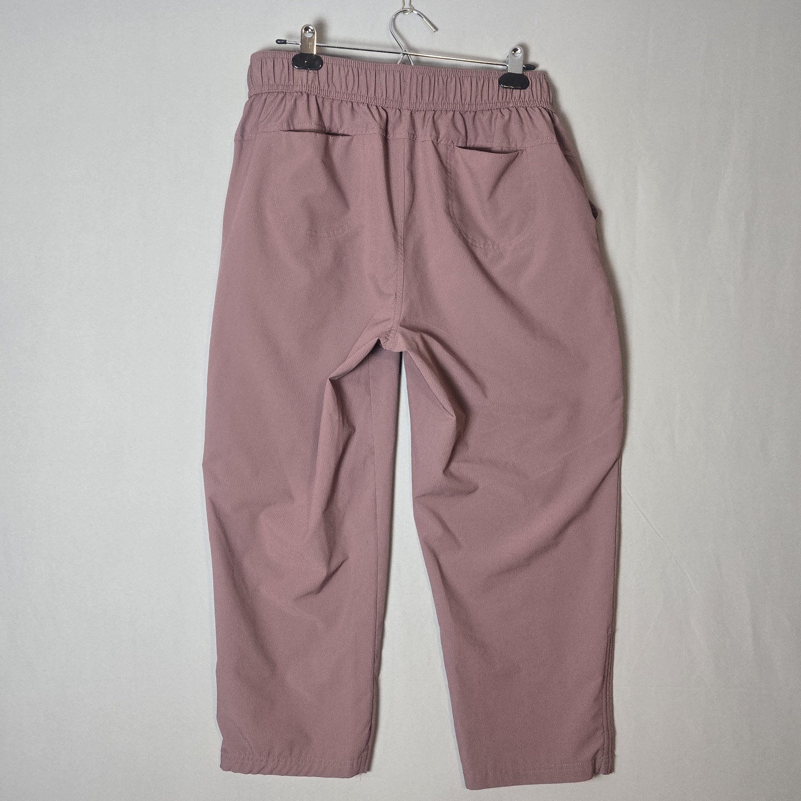 Eddie Bauer Rainier Active Water Repel Capri Pants Women Sz L Mauve UPF EB000830