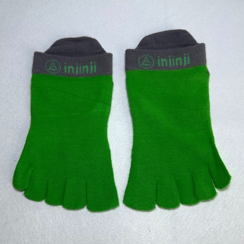 3 pack injinji Women’s Cool max Lightweight 5 Toe No Show Socks Green Size S