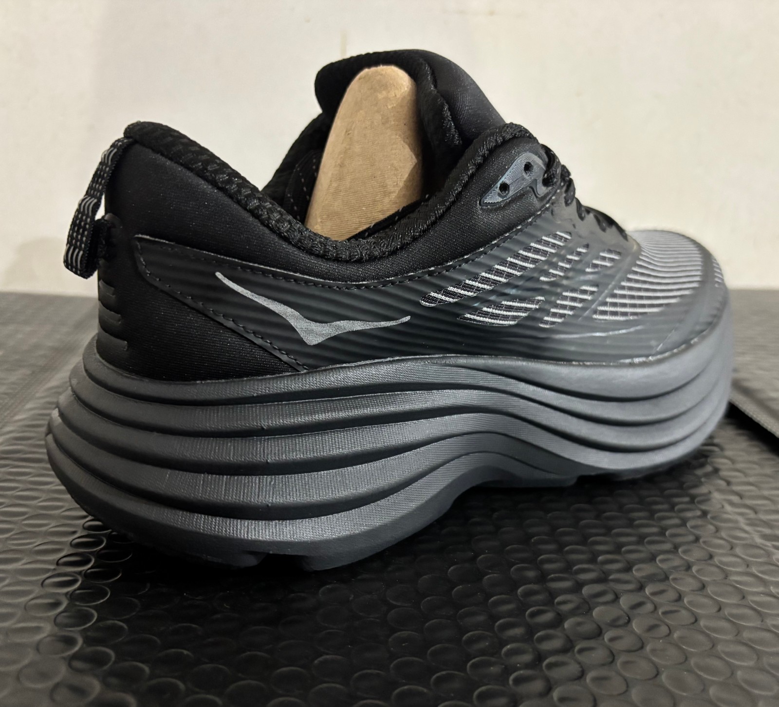 Size US 11 – Hoka Bondi 8 TS Caged Black Men Shoe 1155391-BBLC No Box