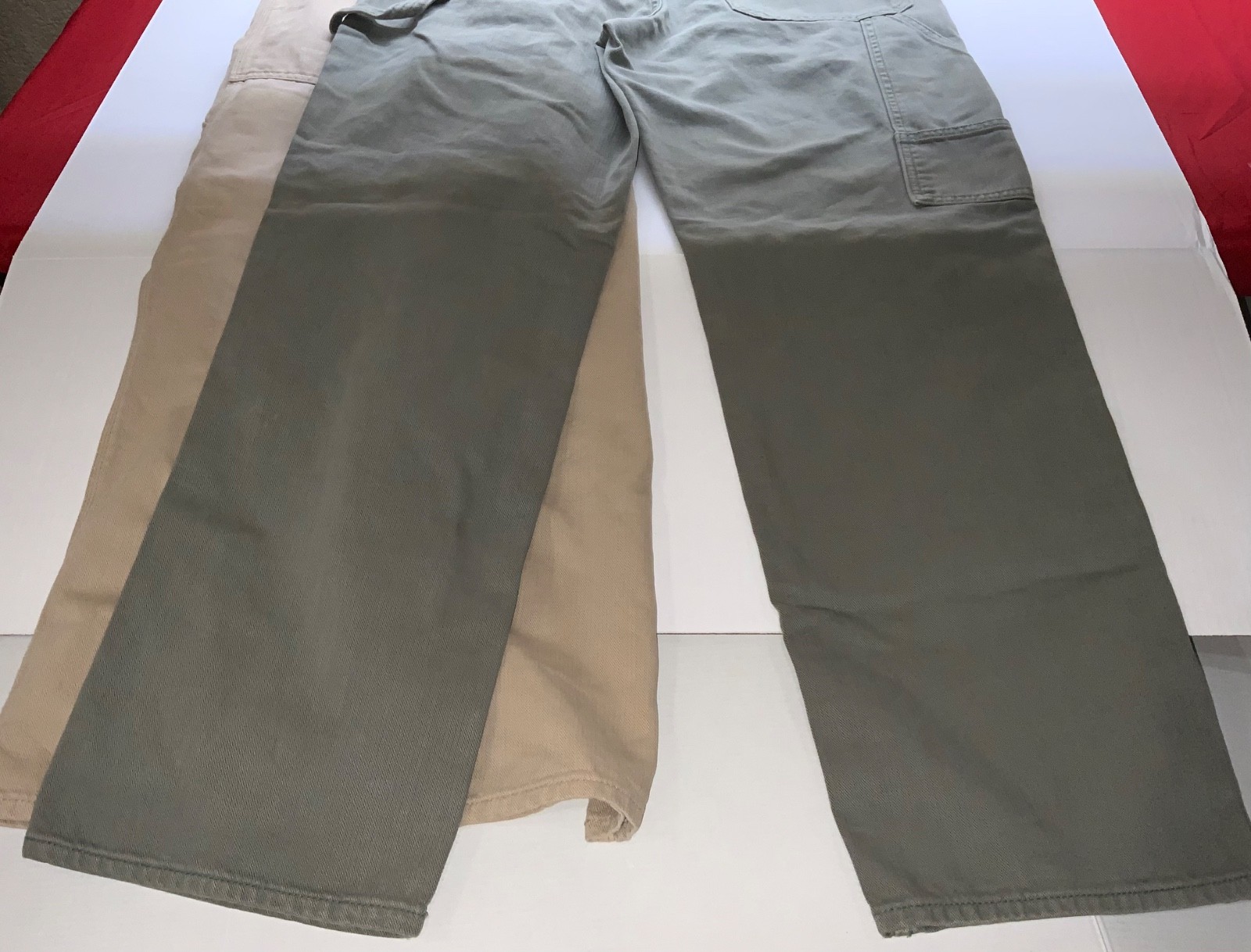 Men’s Vintage Relaxed Straight Fit Utility/Carpenter Pants Midweight Denim