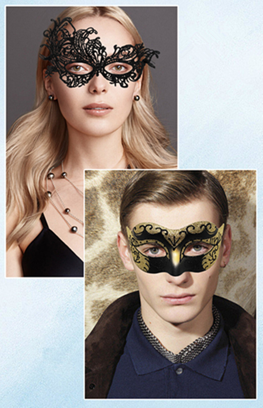 SN-A2-3 Couples Venetian Fairy Pixie Masquerade Halloween Masks 8 Colours
