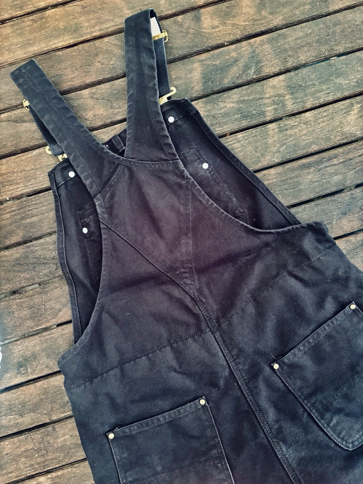 Carhartt Men’s Bib Overalls 104393 Black Size M Work Pants Overalls Insulated