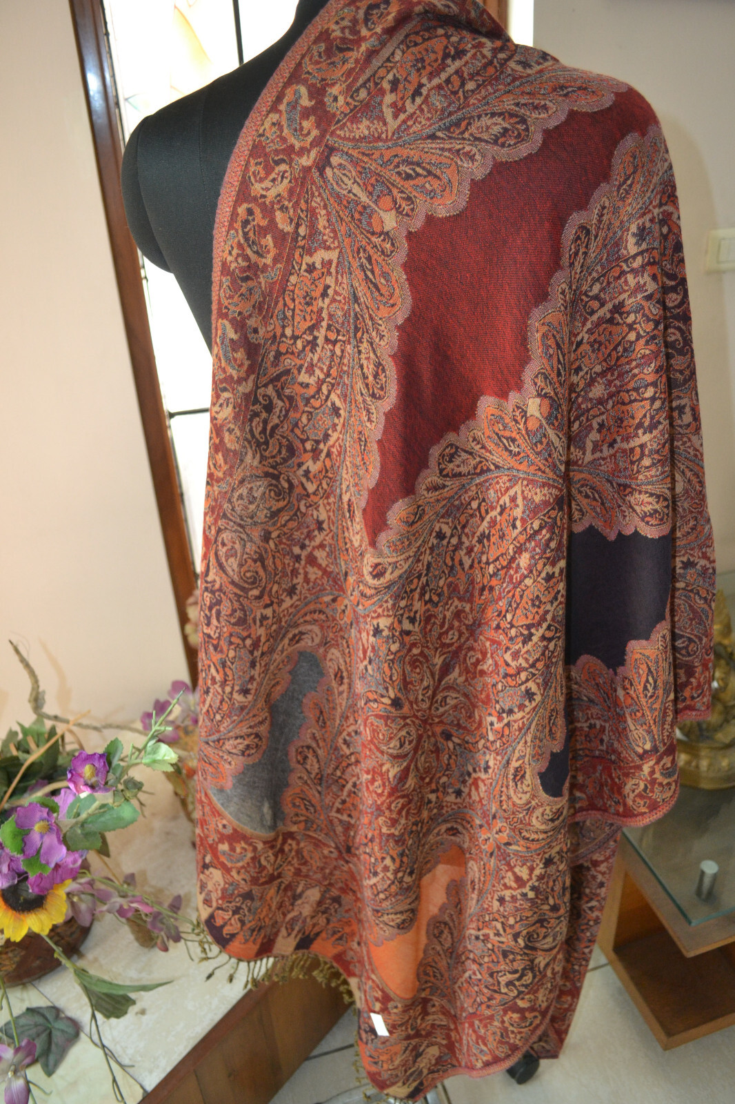 NEW DESIGNER JAMAVAR STOLE ~ 100% CASHMERE ~ PASHMINA SHAWL~ 16 DESIGNS CHOICE