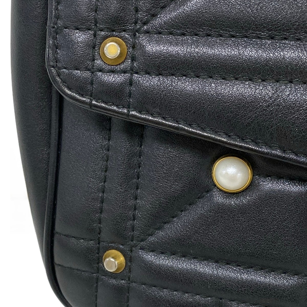 GUCCI GG Marmont Quilting Small Shoulder Bag 443497 Black Leather Shoulder Bag
