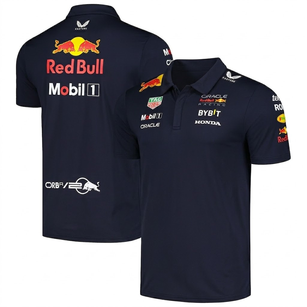 New HOT Adult Honda Red B**l Racing Polo Shirt For Racing Fan