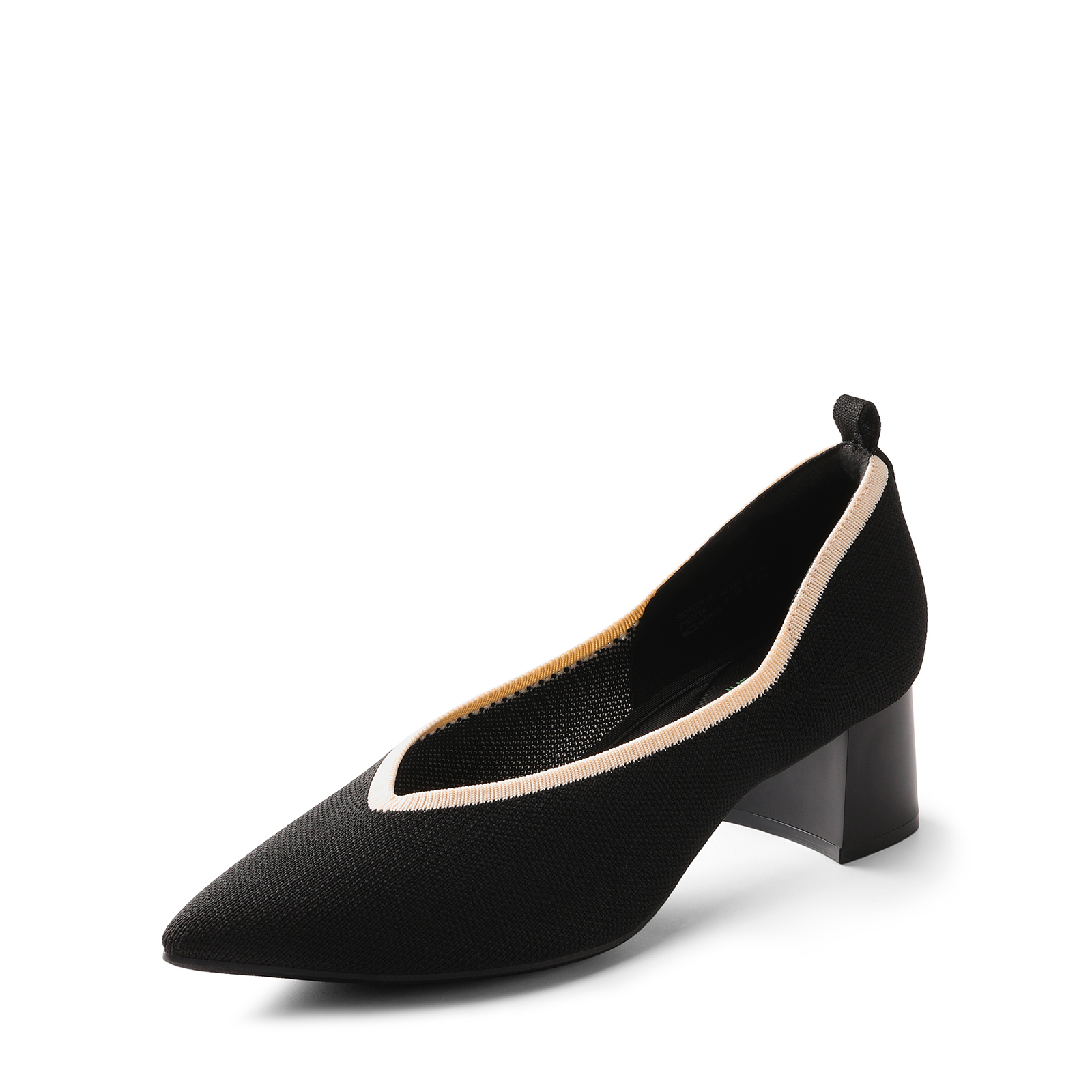 Women Knit Dress Pumps Pointed Toe Breathable Office Work Daily Wear Pumps