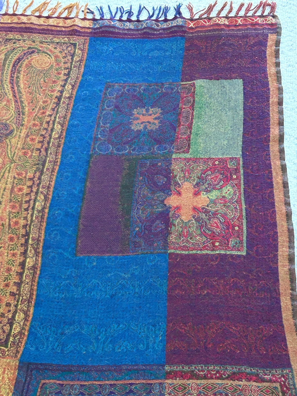 Moksha Fine Wovens 100% Pure New Wool 75″ Length x 36″ Width Throw / Pashmina