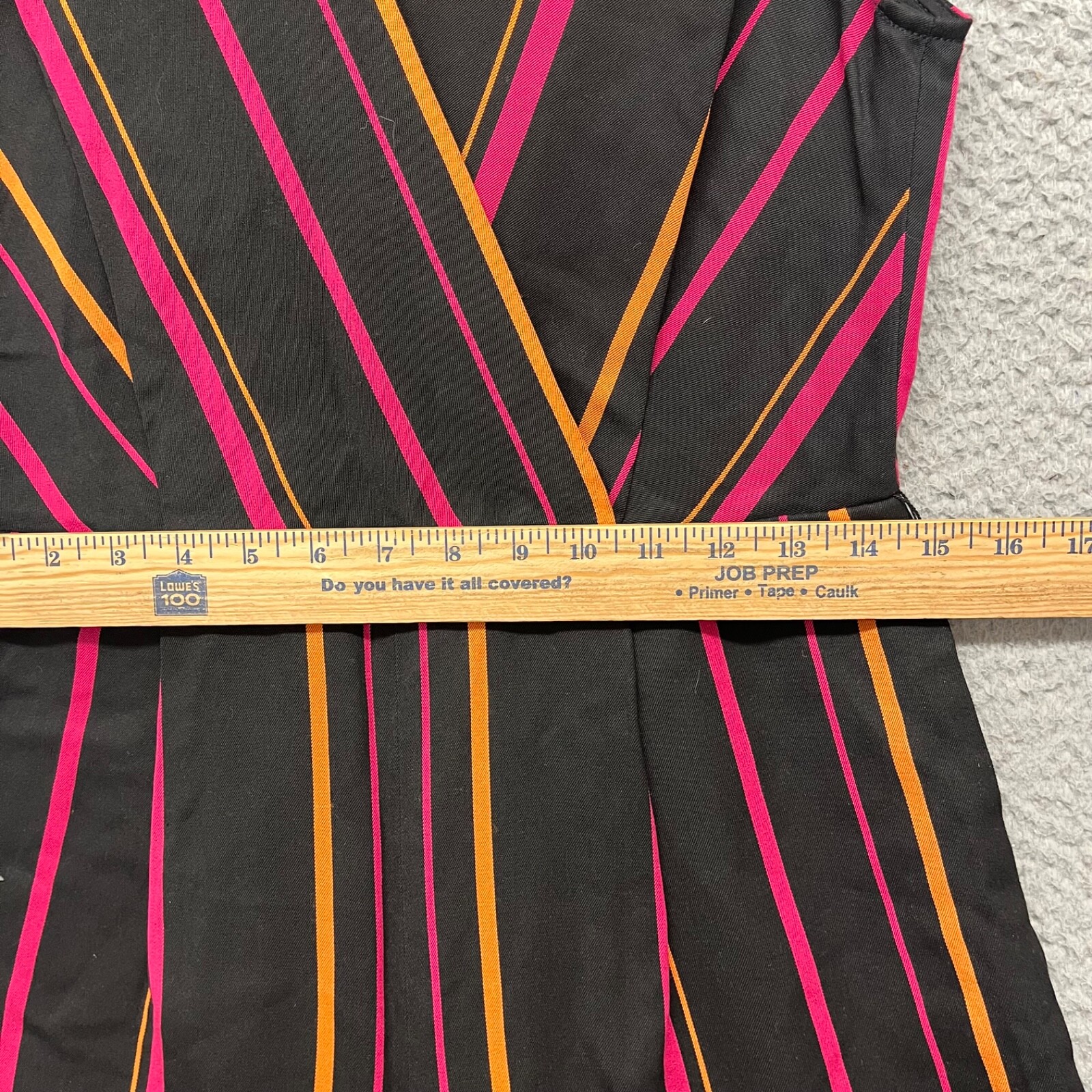 Diane Von Furstenburg Jumpsuit Womens M Black Striped Cropped Wide Leg V Neck