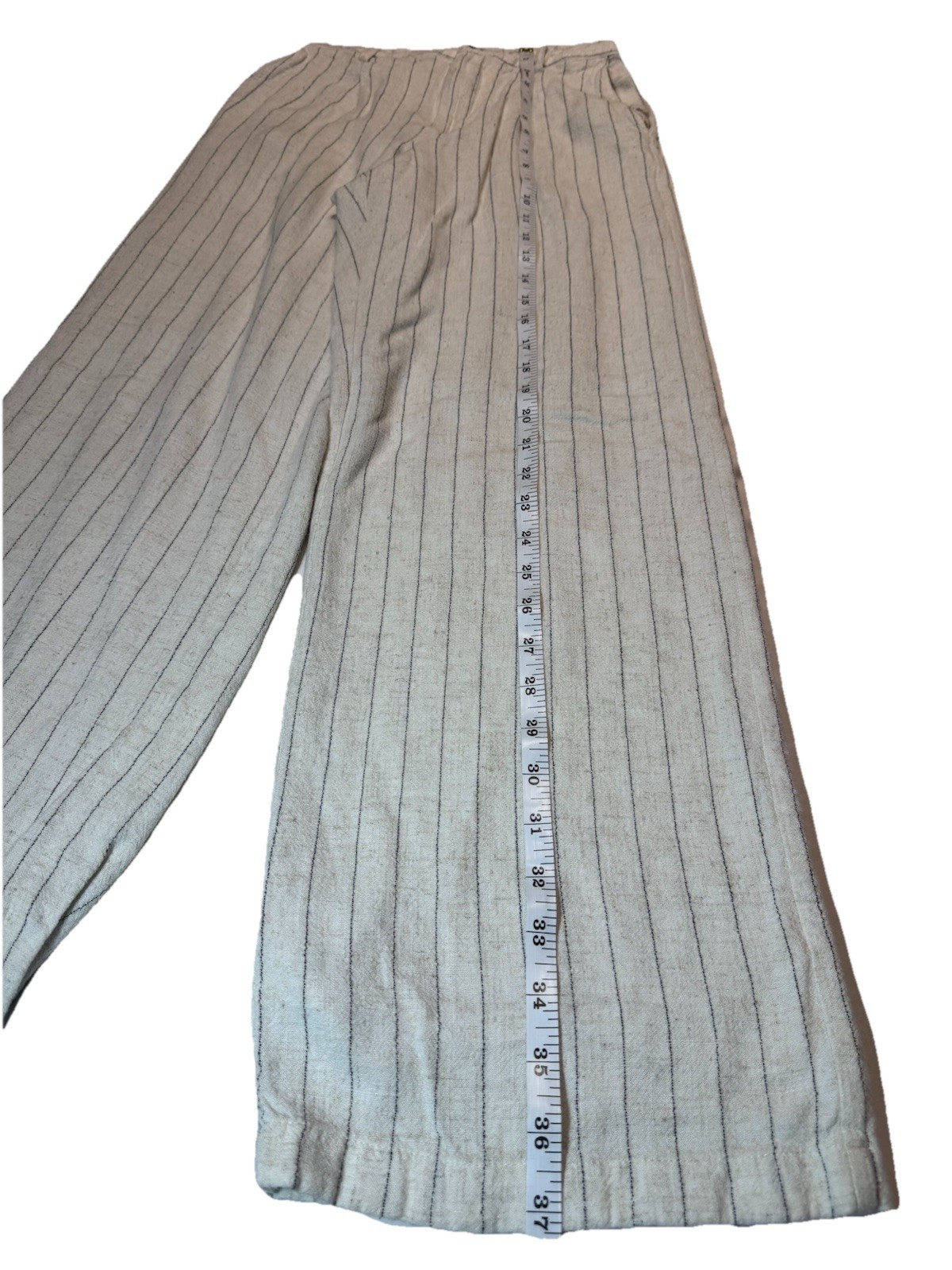 Z Supply Cortez Linen Blend Set XS Pinstripe Wide Leg Pants & Top Coastal Resort
