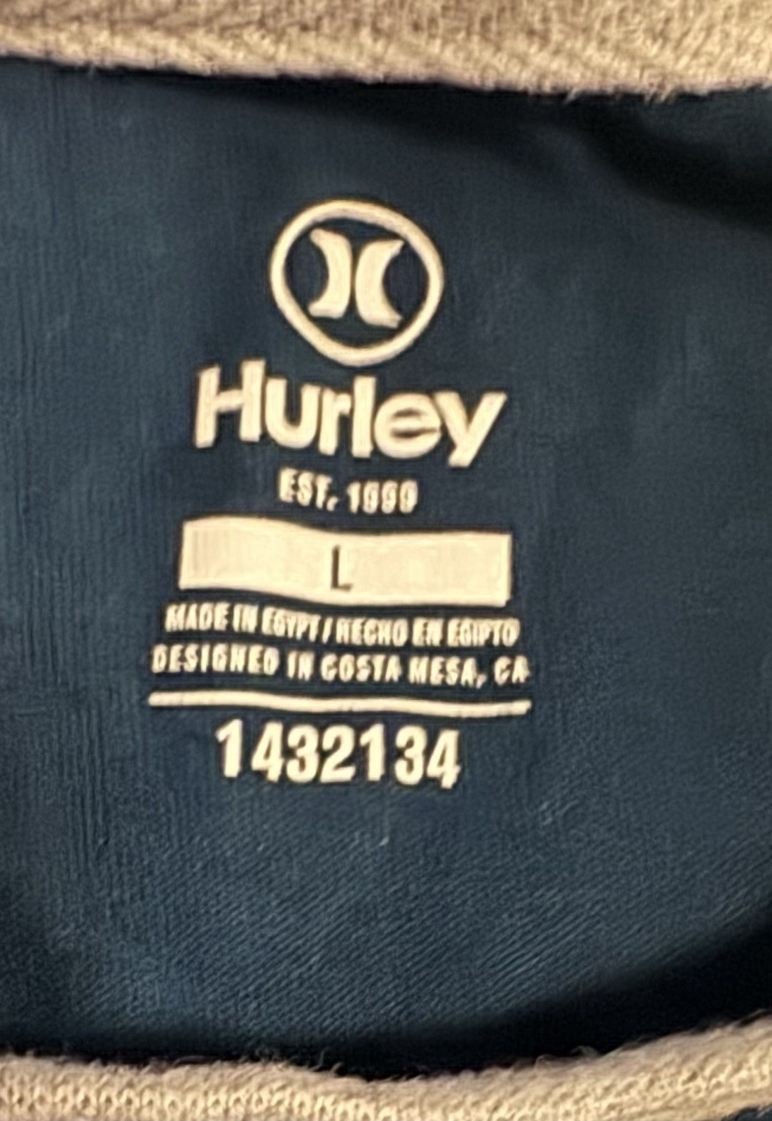 Hurley Colorblock Blue Gray Men’s L Crew Neck Long Sleeve T-Shirt