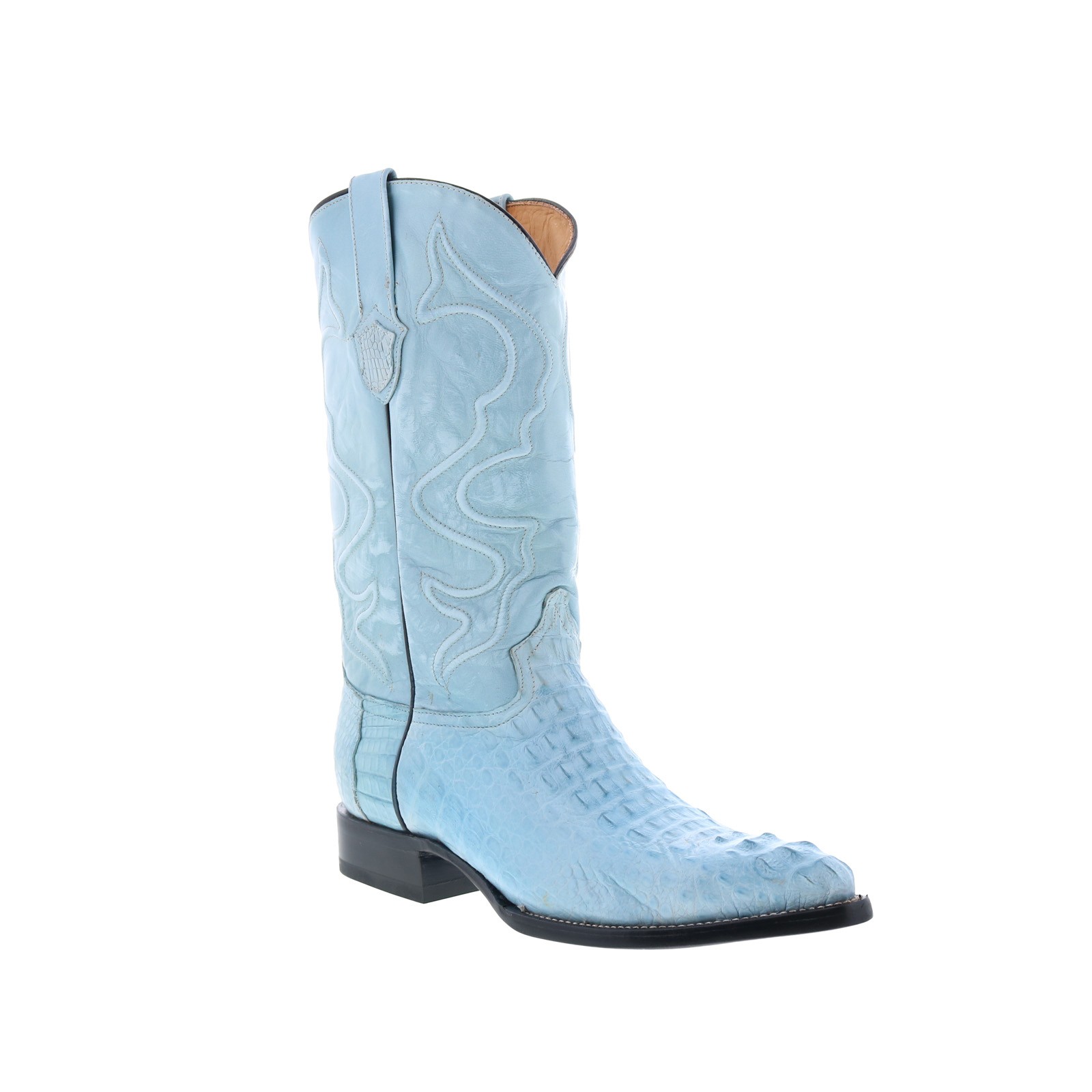 Wild WestCaiman Hornback Boots Chihuaha Mens Blue Wide Cowboy Western Boots