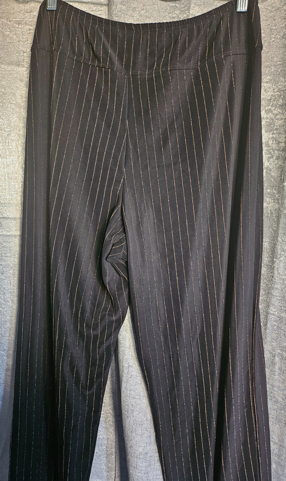 Vintage stephen & casey woman pants plus size 1X vertical pants black USA