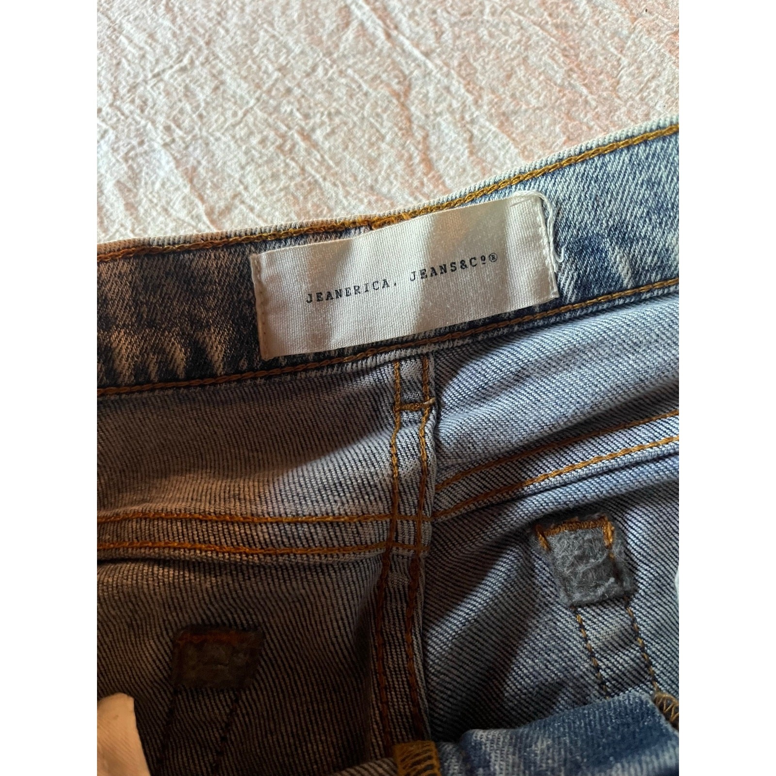 Jeanerica Eiffel Straight Leg Jeans Vintage 82 Wash 26/34 EUC