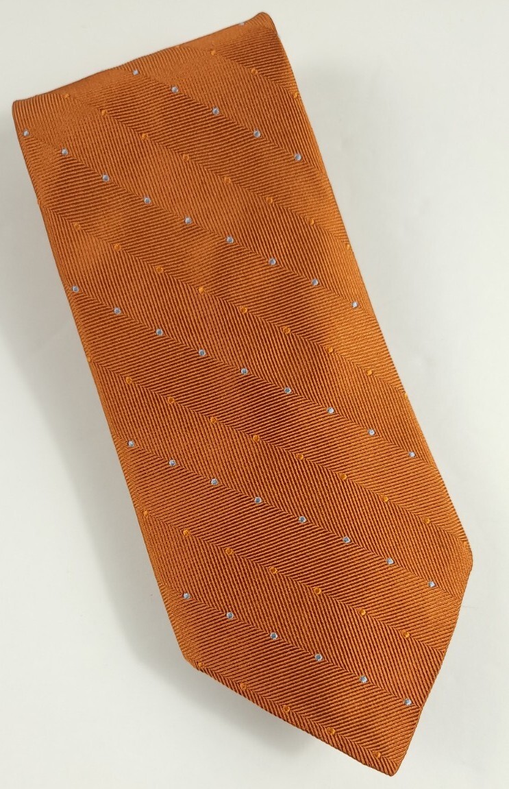 Nautica Neck Tie – Orange w/ polka dots Classic Length 57″-60.