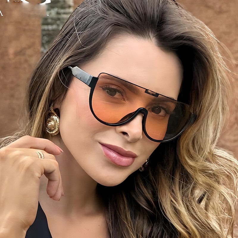 Trendy Semi Circle Sunglasses High End Unisex UV Protection Shades