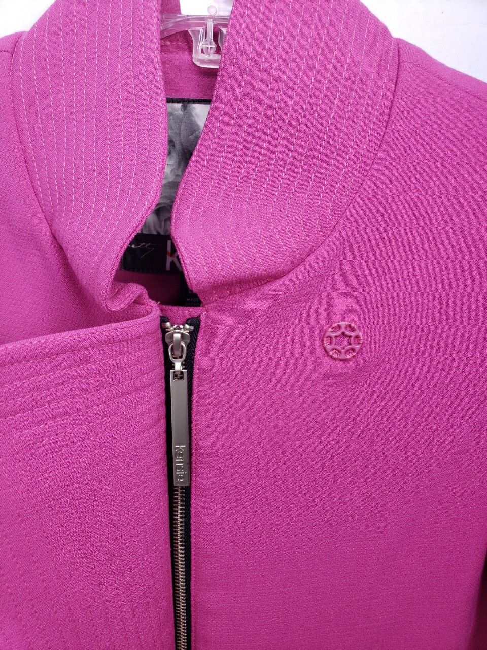 Pretty Kensie Jacket Women’s Pink Long Sleeve Zipper And Button Closure Size M