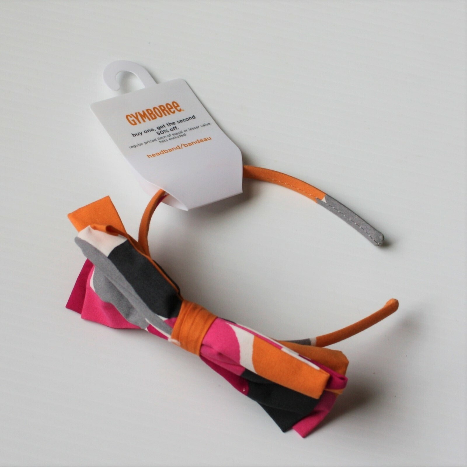 Gymboree Panda Academy Girl’s Heart Print Bow Headband 3 4 5 6 7 8 9 10 11 NWT