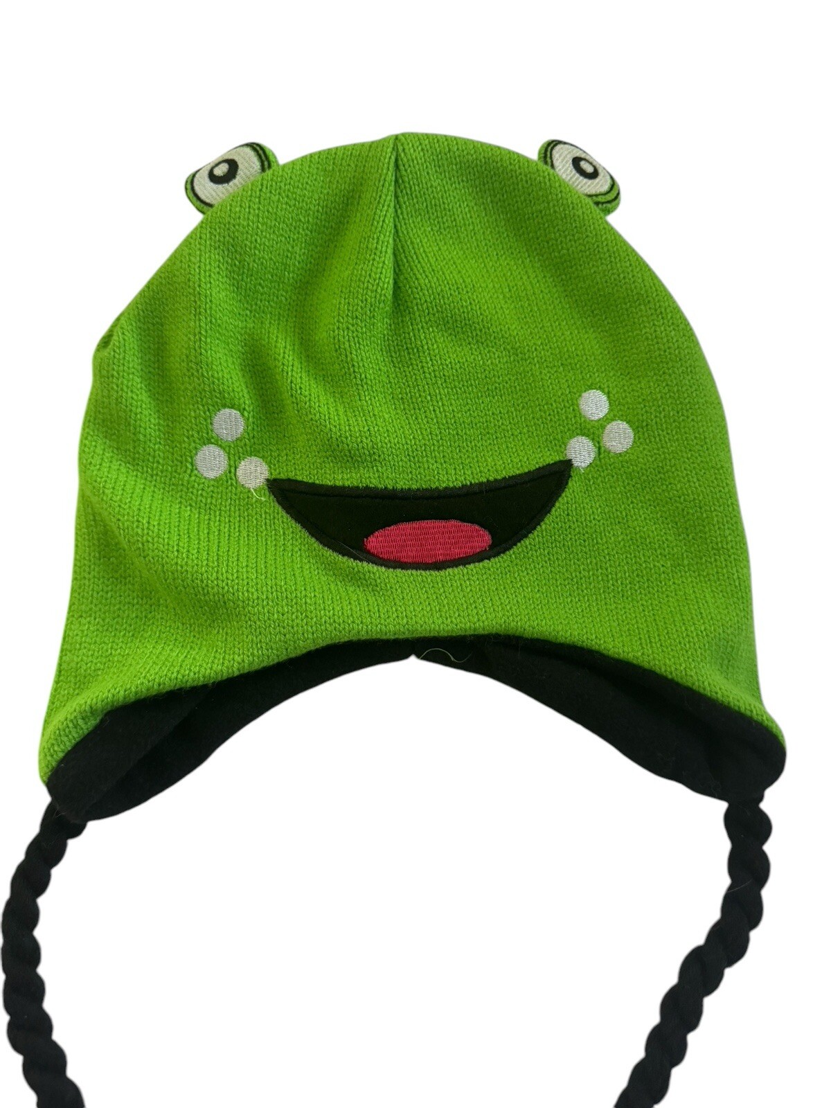 Frog Funny Monster Sweater Hat Beanie LOT Green Blue Kid Fleece Lined Cute #3631