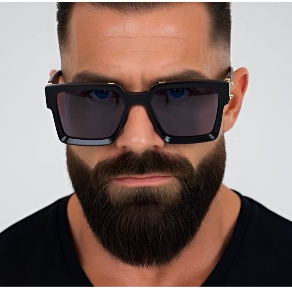 Designer Shield Sunglasses Black Lens Fashion Outdoor Driving Hip Hop Lentes New