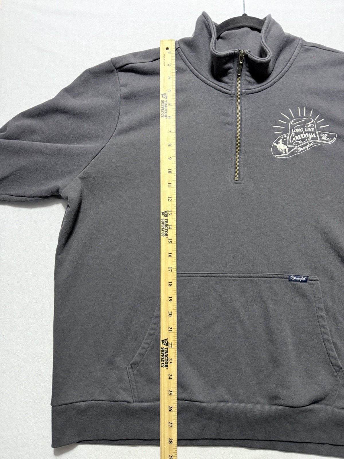 Wrangler Retro Graphic Quarter Zip Pullover XXL Western Wear Long Live Cowboy’s