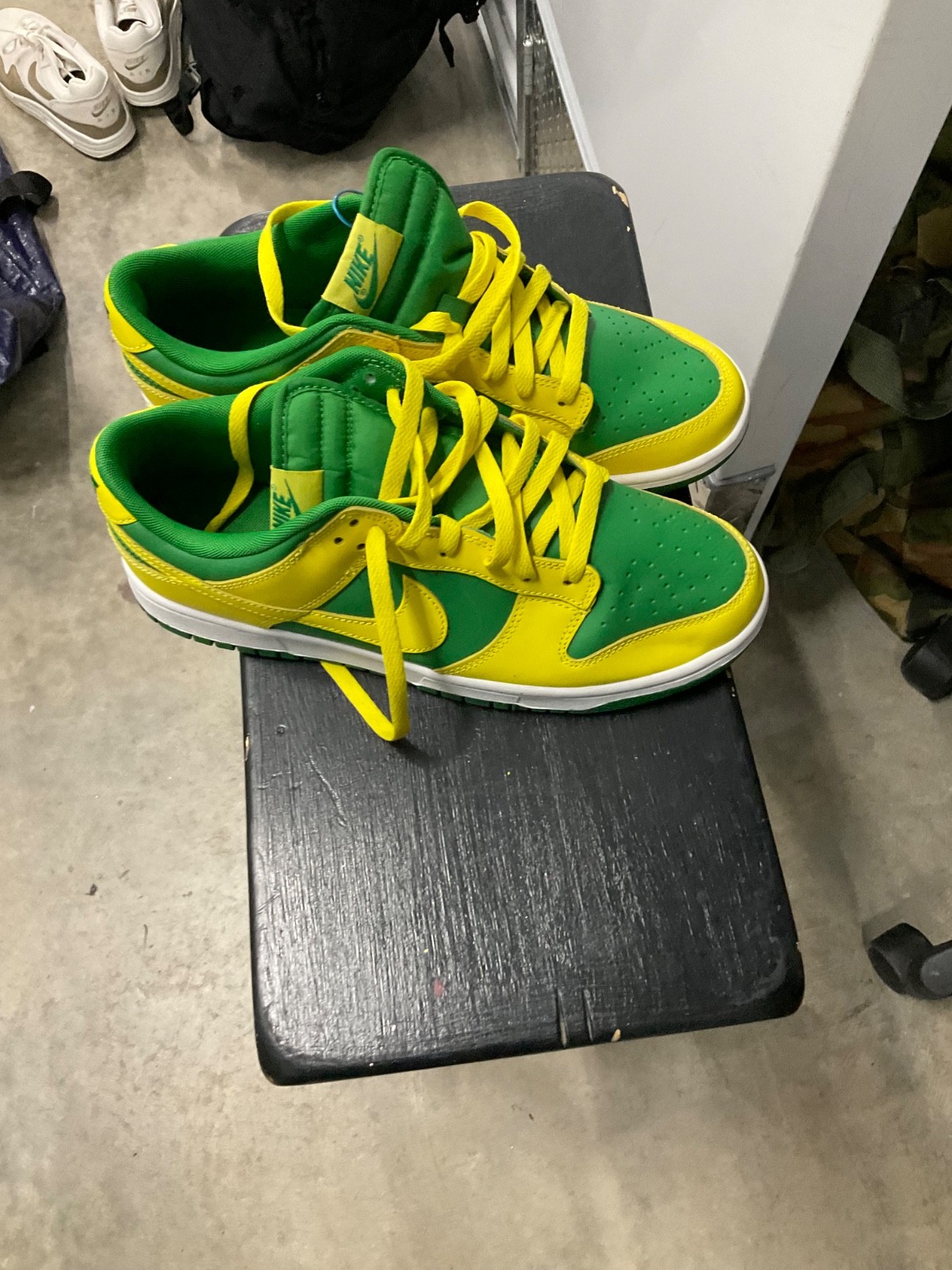 Nike Dunk Low “Reverse Brazil” Apple Green Yellow Strike-Mens Sz 10.5