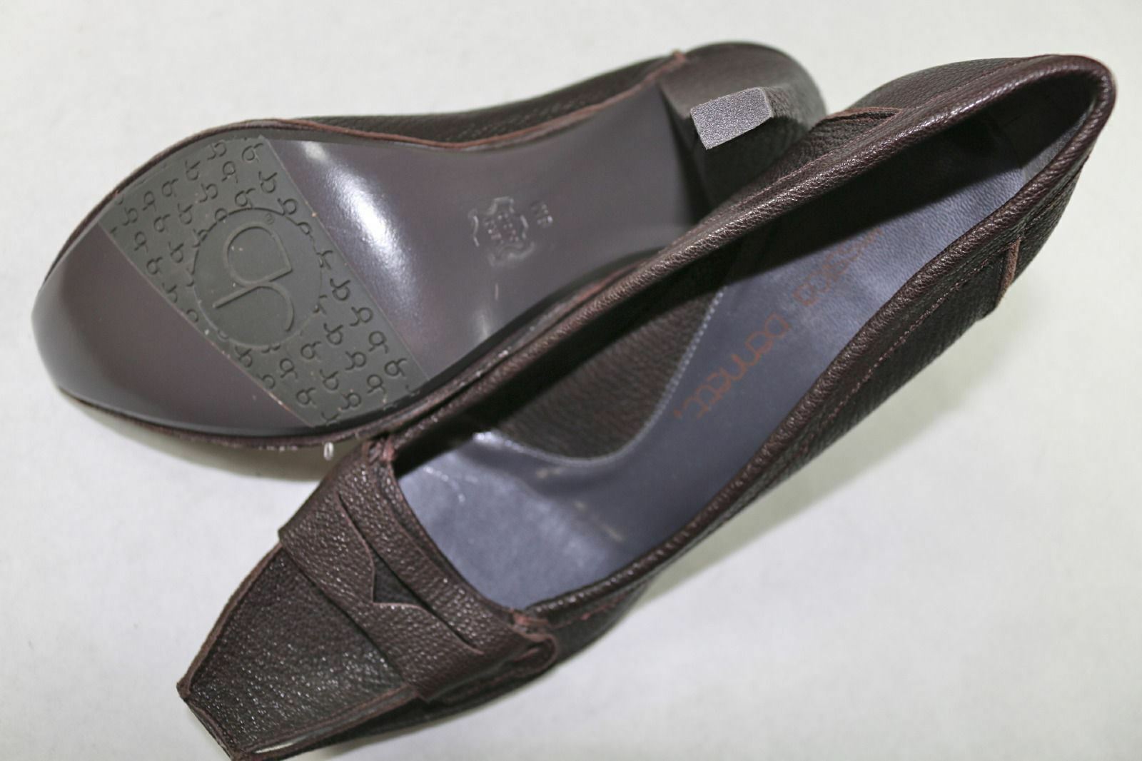 Womens Jessica Bennett Brown Grain Leather Pumps 8 M A290 jv