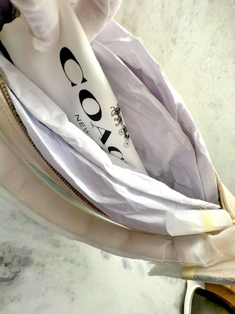 COACH Juliet Large Leather Shoulder Bag 38 CY817 B4/HA B4/CHALK