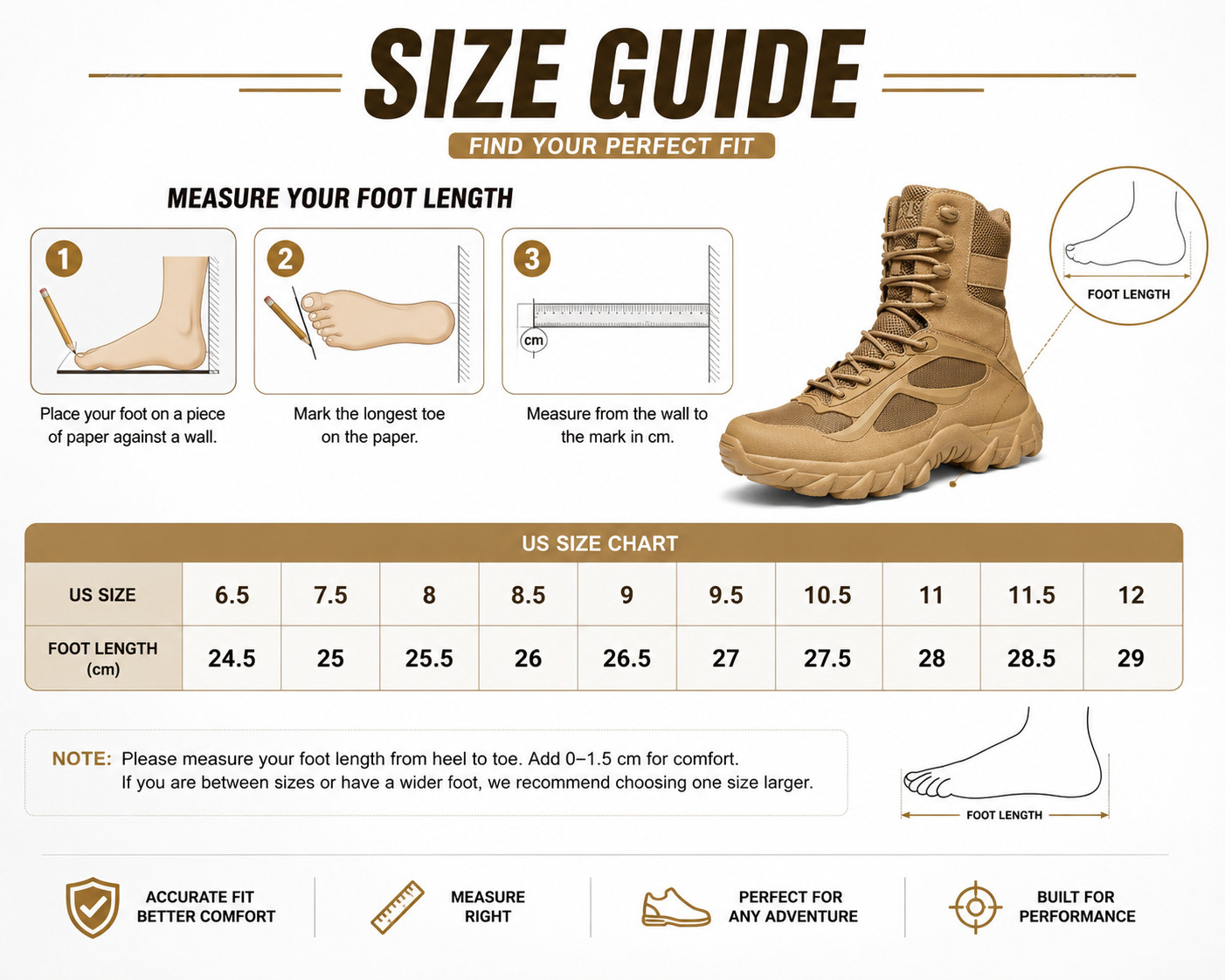 NORTIV8 Men’s Military Tactical Work Boots Side Zipper Hiking Combat Boots Shoes