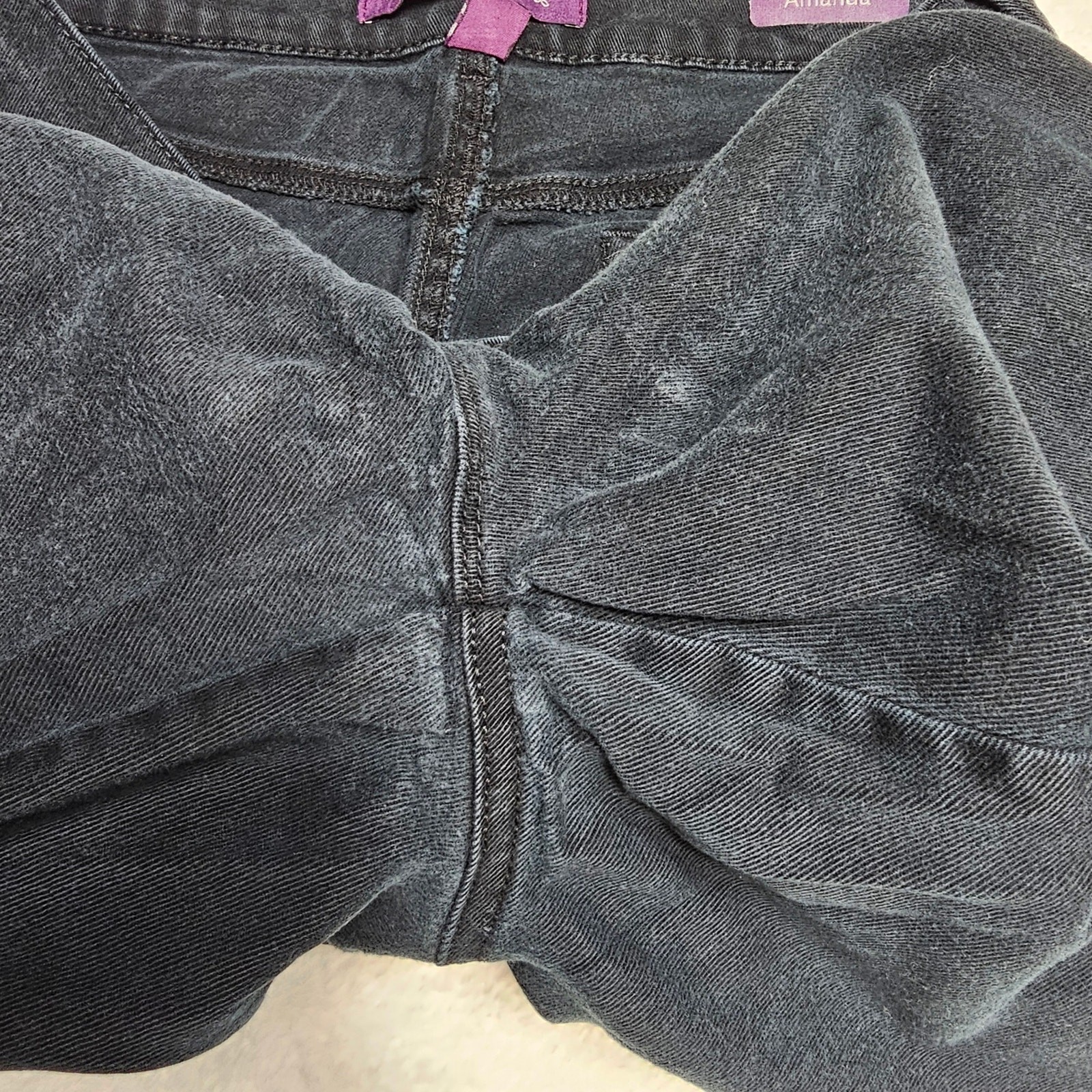 Gloria Vanderbilt Amanda Jeans Size 16 Black Classic High Rise Stretch AS SHOWN