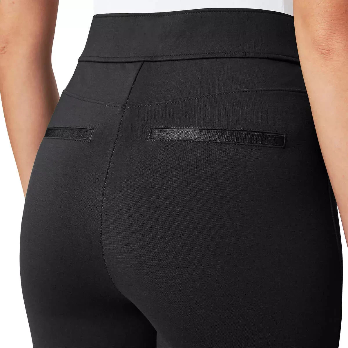 NWT Modern Ambition High Rise Flare Ponte Costco Black Pants Women’s Size Small