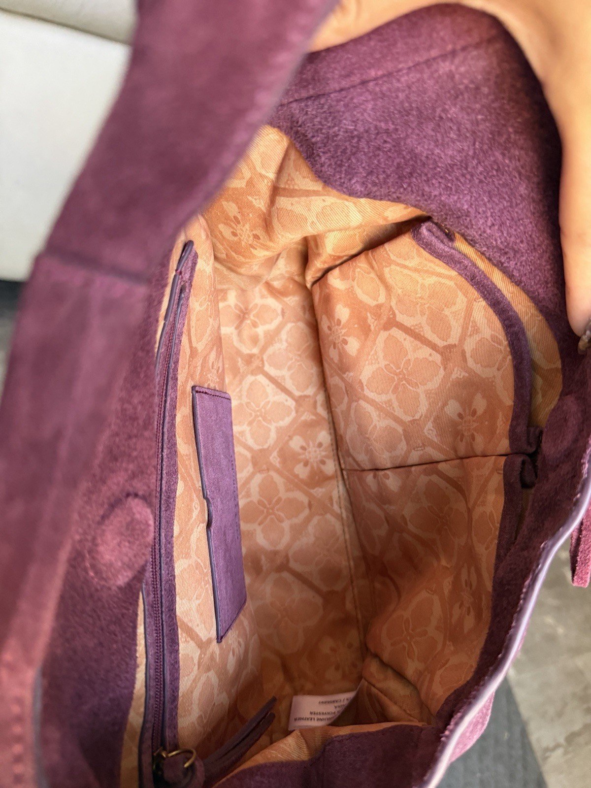 🔥Lucky Brand Clem Suede Mini Hobo Bag/Grapevine viral color/ premium bag