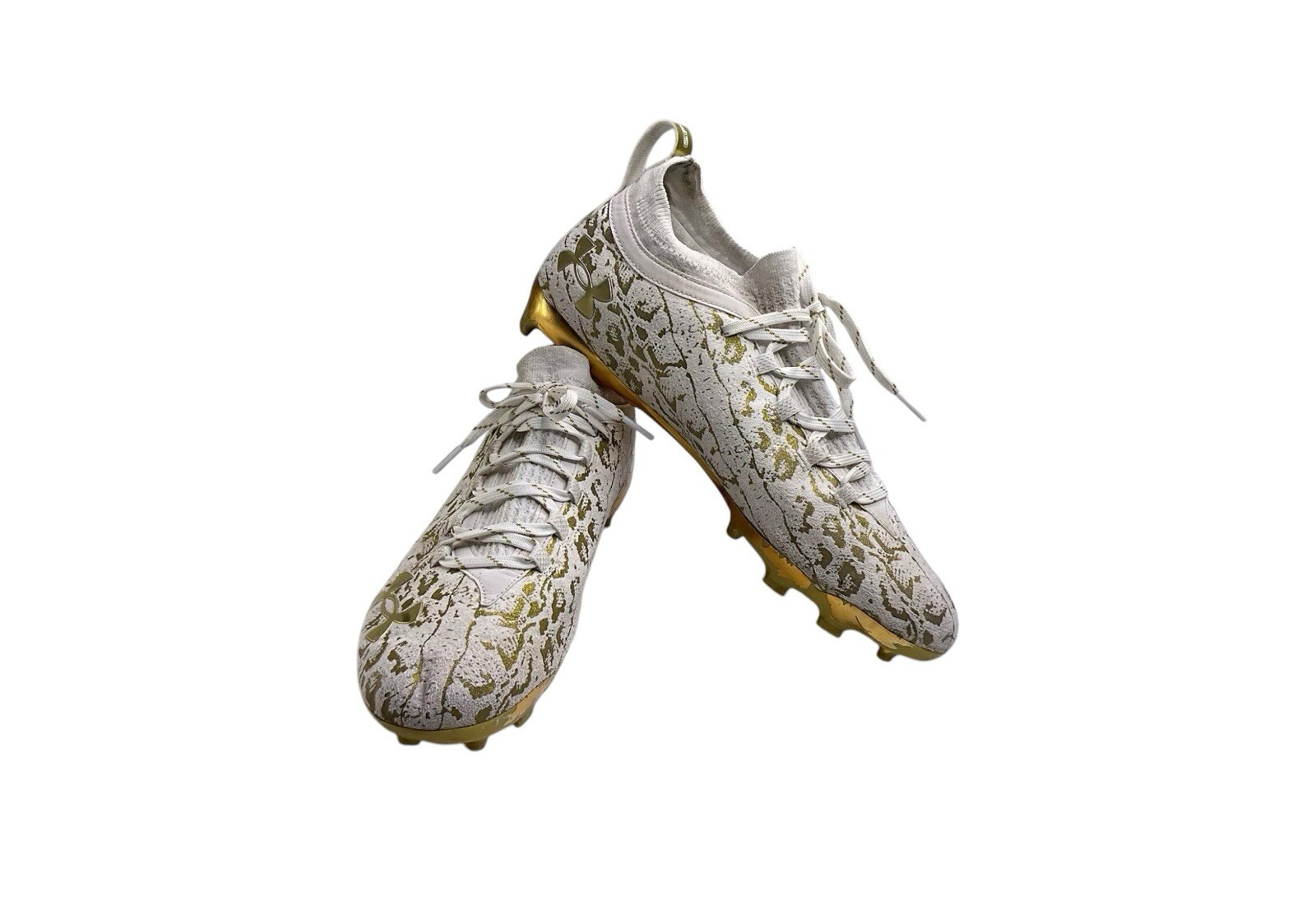 Under Armour Spotlight MC Lux Suede 2.0 Gold White Size 12 Mens 1052