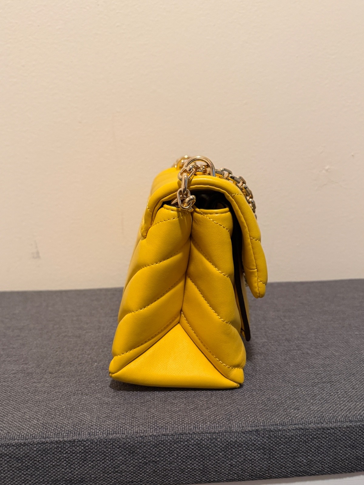 Michael Kors Cece Medium Convertible Chain Shoulder Bag Sunflower Yellow Leather