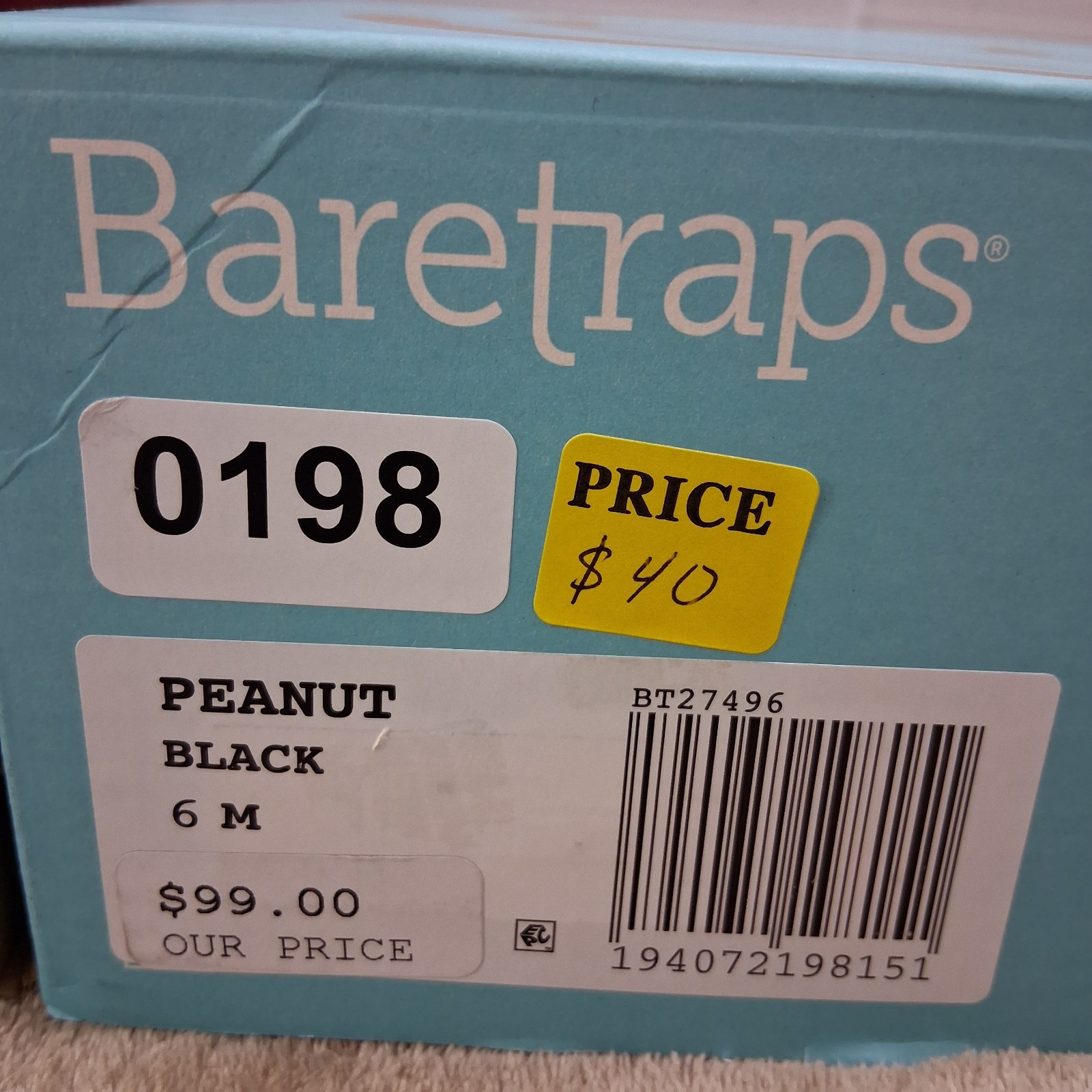 BareTraps Peanut Black Zip Ankle Bootie Womens US 6M Rebound Technology #0198