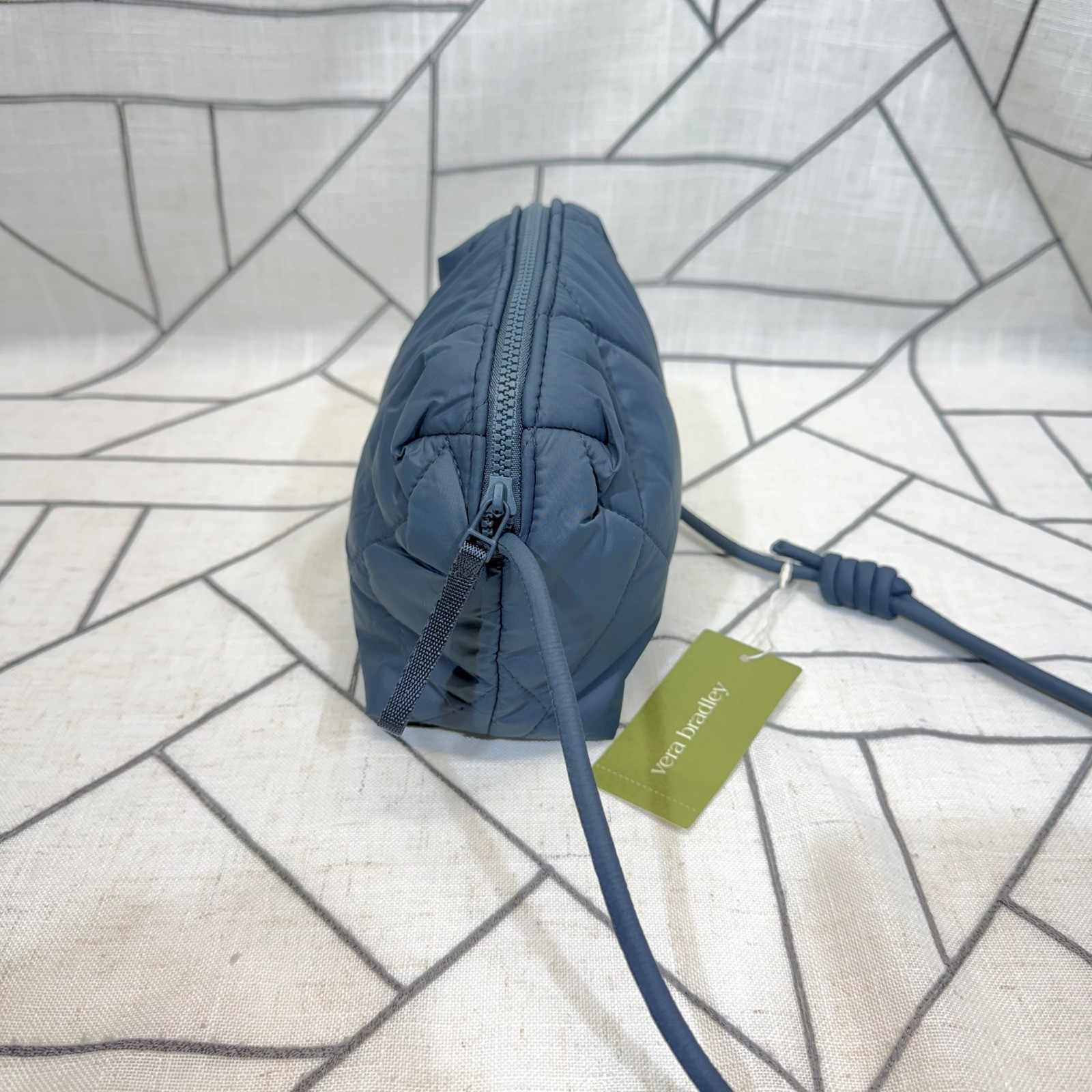 Vera Bradley Crossbody Bag Small Navy Blue Quilted Performance Knotted Strap NWT