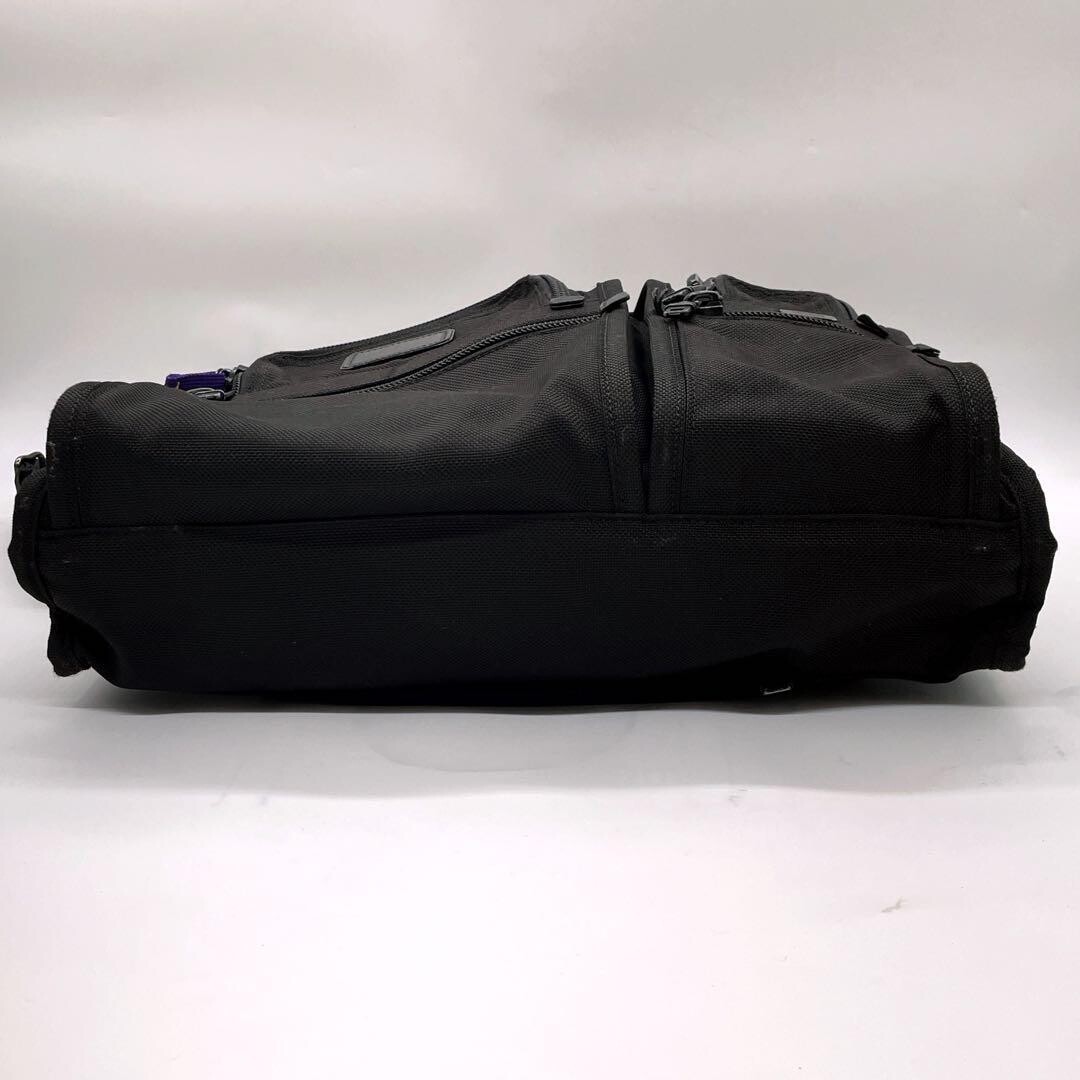 TUMI Alpha Expandable Organizer Briefcase Black Nylon Business Bag Authentic