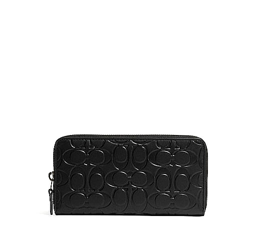 Coach Outlet Accordion Wallet Signature Leather 7.48 x 3.94 x 0.79 in
