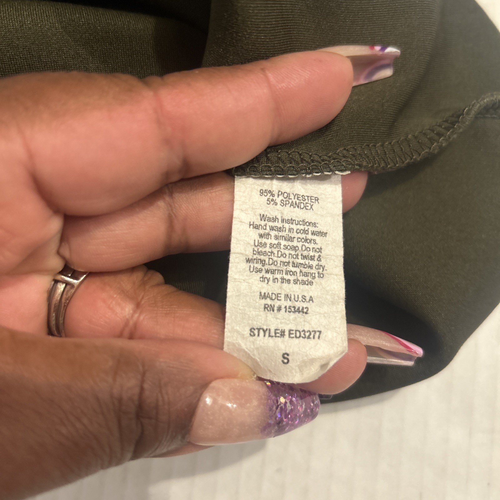 Windsor Olive green Lace Up mini skirt Size Small Polyester Spandex Blend