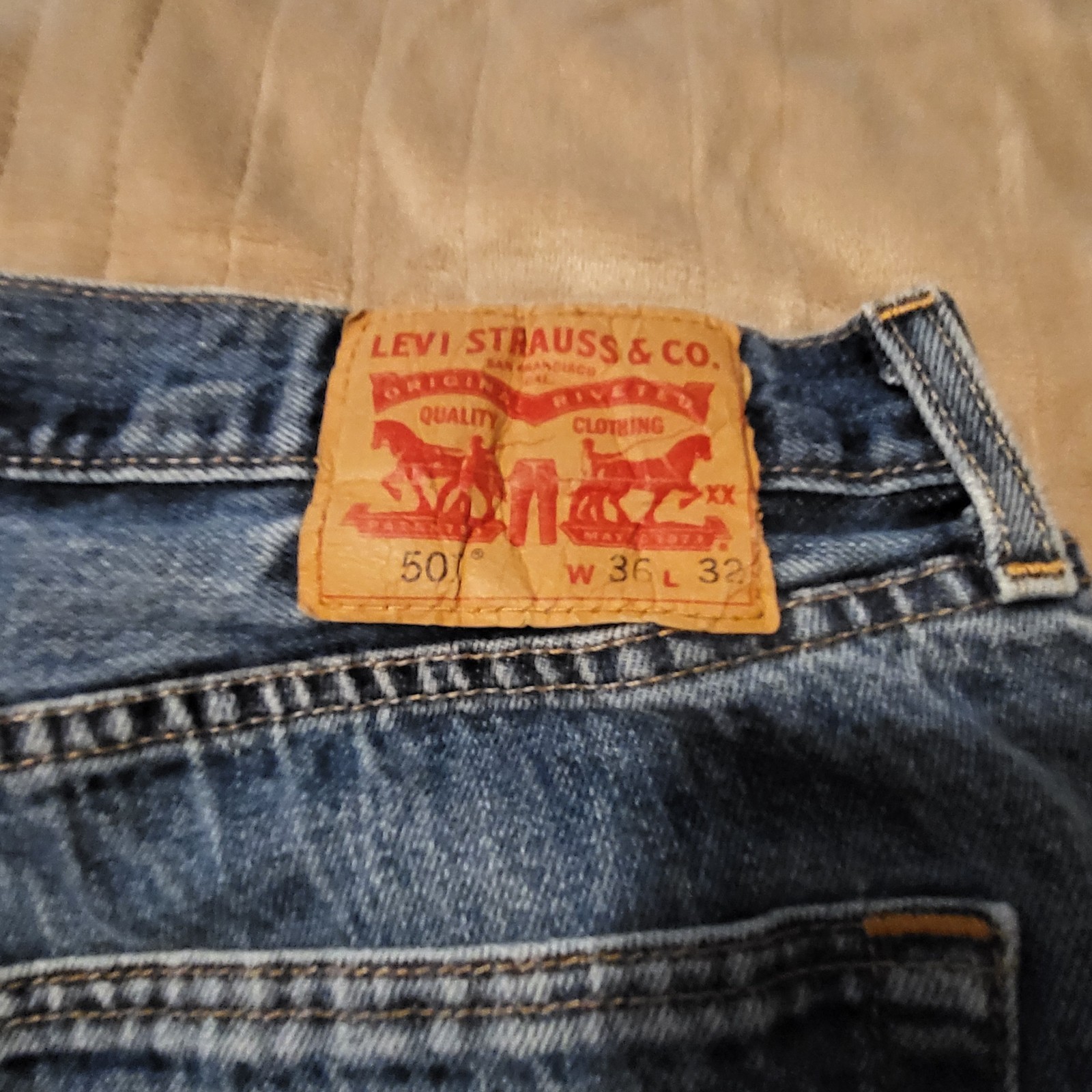 Levi’s 501 Button Jeans Straight Leg Regular Fit Medium Wash
