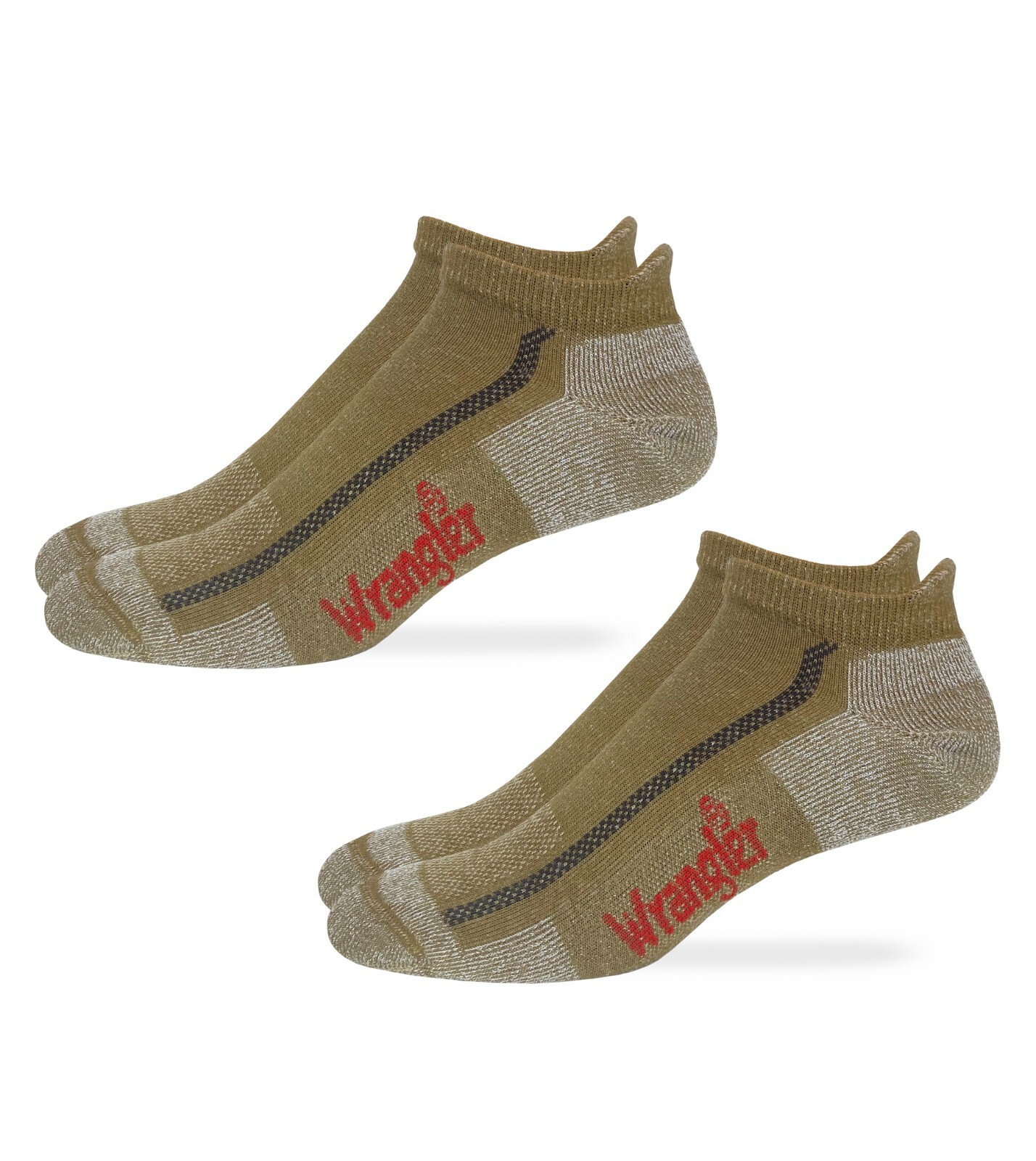 Wrangler Mens All Terrain Gear 70% Merino Wool Low Cut Cushion Socks 2 Pair