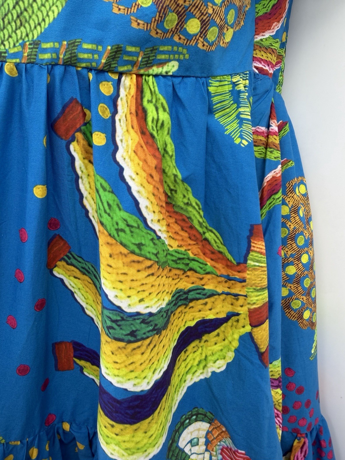 Anthropologie Farm Rio Tropics Tiered Midi Dress Size Small-FLAW