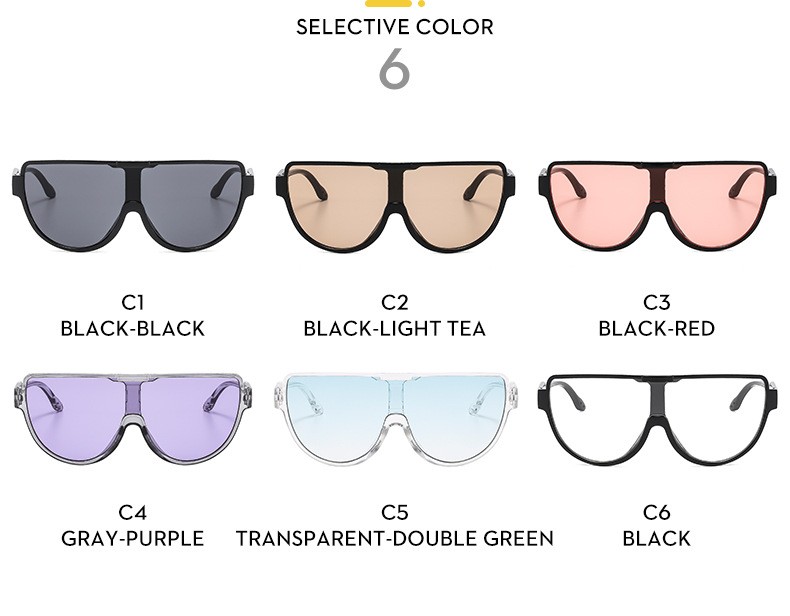 Trendy Semi Circle Sunglasses High End Unisex UV Protection Shades