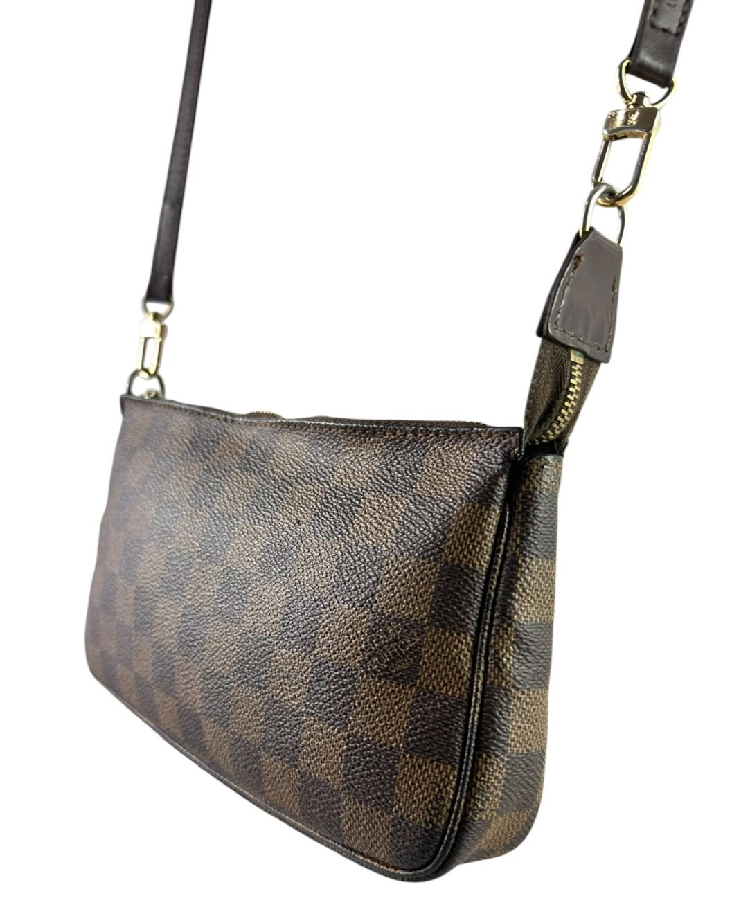 Vintage LOUIS VUITTON Damier Ebene Pochette Accessoires Shoulder Bag Crossbody