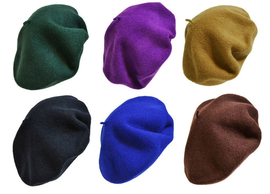 NEW WOMEN’S WARM 100% WOOL FRENCH BERETS TAM BEANIE SLOUCH HAT